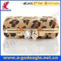 Custom fashion frosted leopard material bridal dress garment bag U0012-031